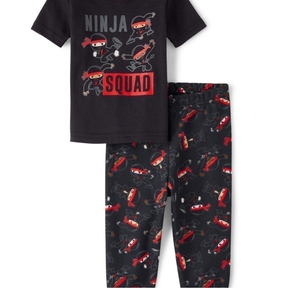 Children’s place Ninja squad snug fit cotton pajamas size 2T New! pajama set - Picture 3 of 3
